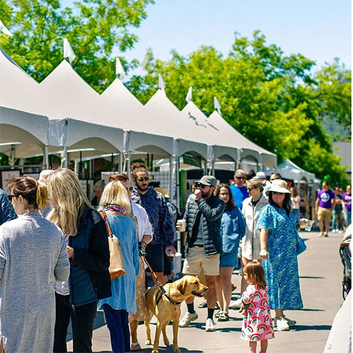 Art, Sip, Stroll festival in Yountville, CA