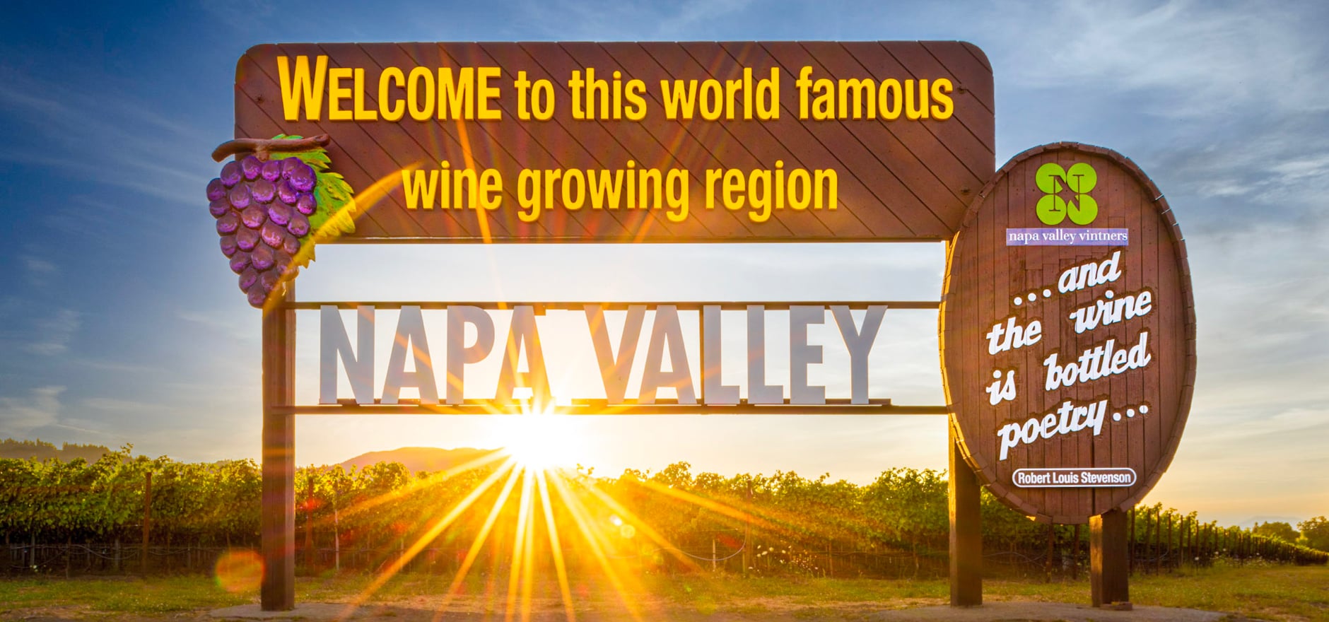 Welcome to Napa Valley sign