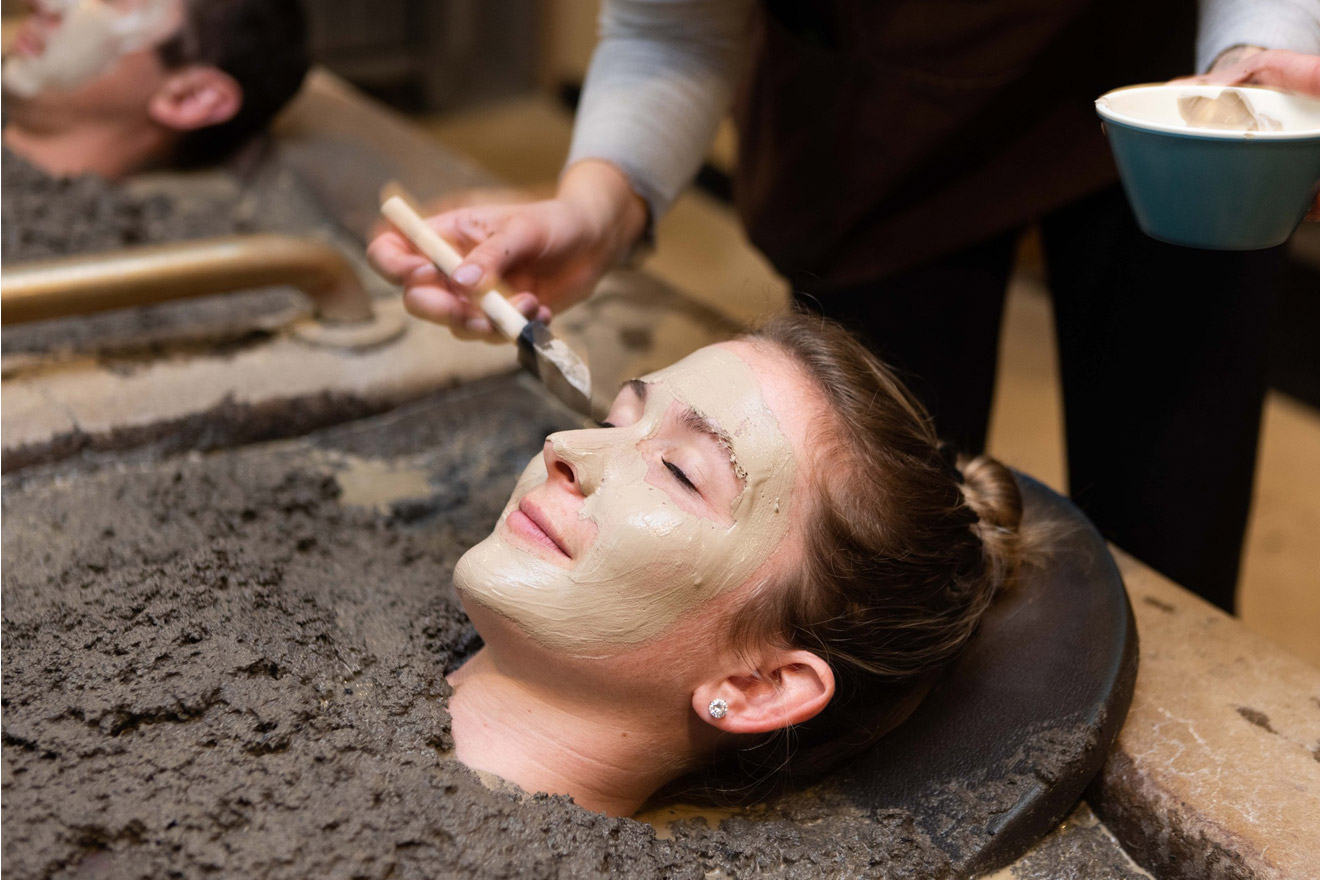 Mud treatment at Golden Haven Springs Resort