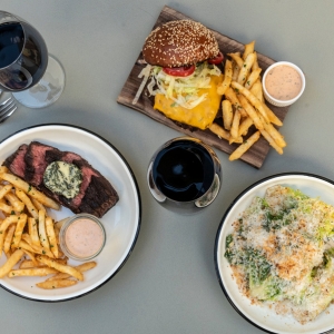 Kitchen Priest Ranch - burger and fries