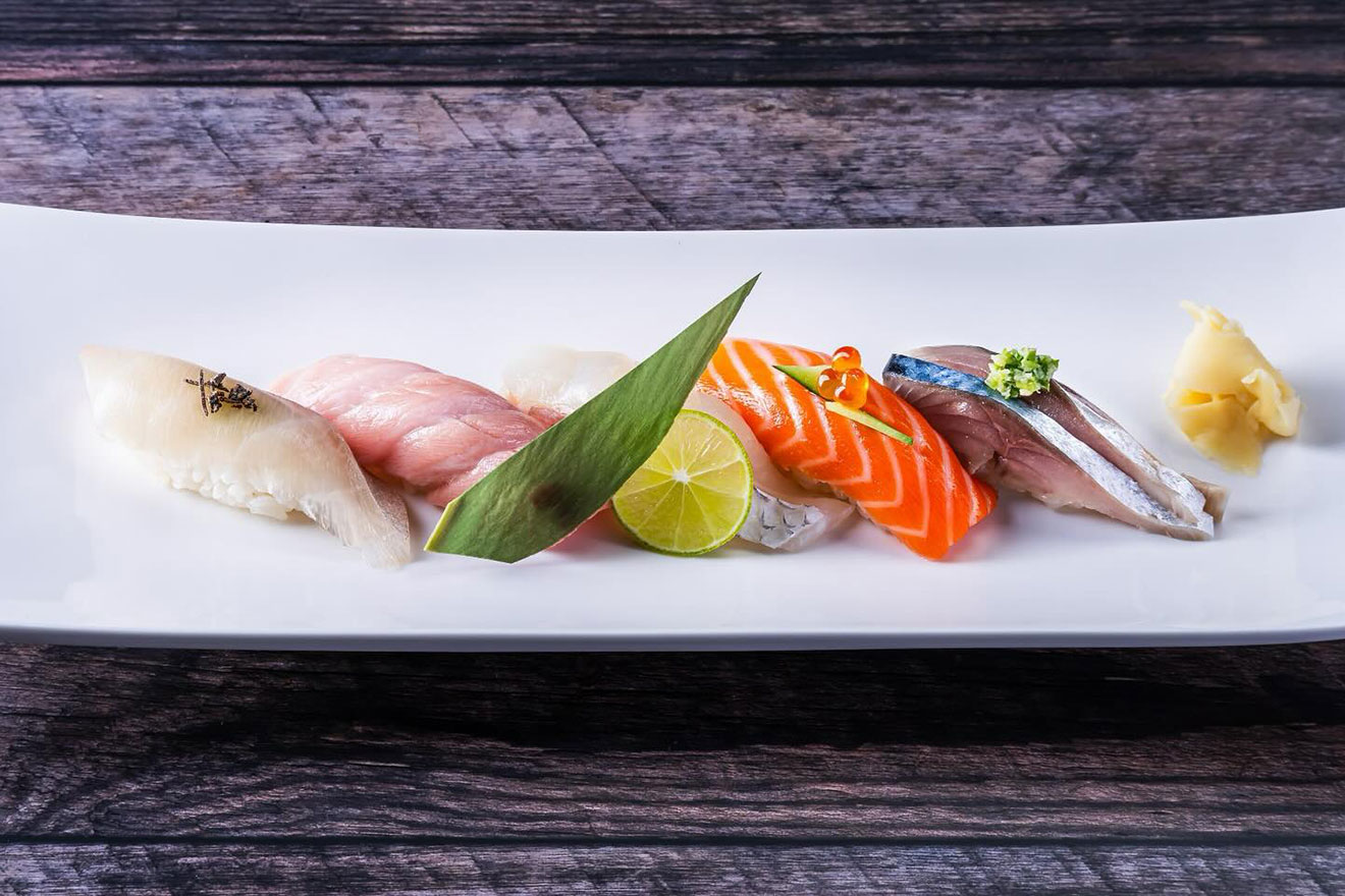 sushi from Morimoto restaurant in downtown Napa, CA