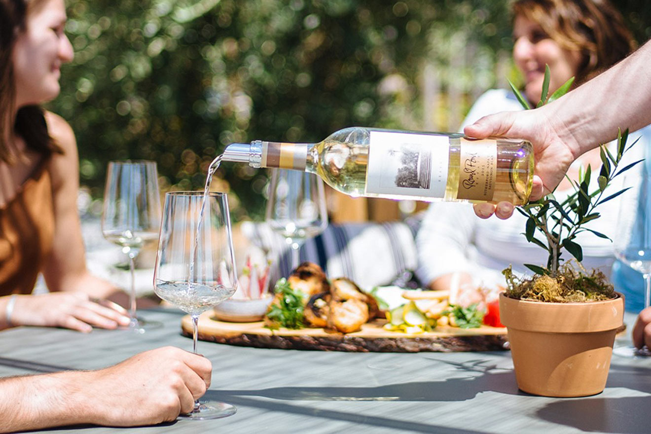 Wine tasting at Round Pond Estate in Napa Valley, CA